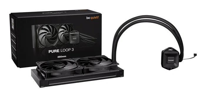be quiet! PURE LOOP 3 280mm Refrigeración Líquida AIO para CPU (2x140mm Negro) - Compatible con AMD AM5, Ryzen 9000, Intel LGA1700, Core i9