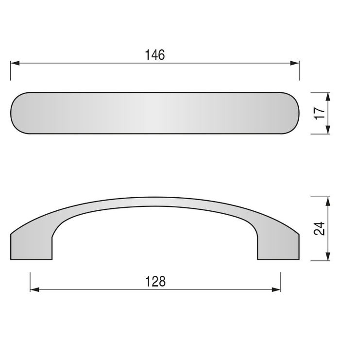 Herrajes Alk Ocean Tirador Zamak Cromo 128mm Elegir Distancia Entre Centros Y Acabado