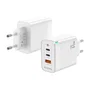 Aisens Cargador GaN 65W Blanco con 2xUSB-C y 1xUSB-A