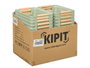 Kipit Cesta de Plástico PP con Asa de Bambú Verde, Dimensiones 27.5x18x12.5 cm (Set de 24)