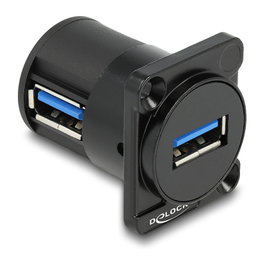 DeLOCK 88059 Módulo USB 2.0 Tipo-A hembra a hembra 90° plano