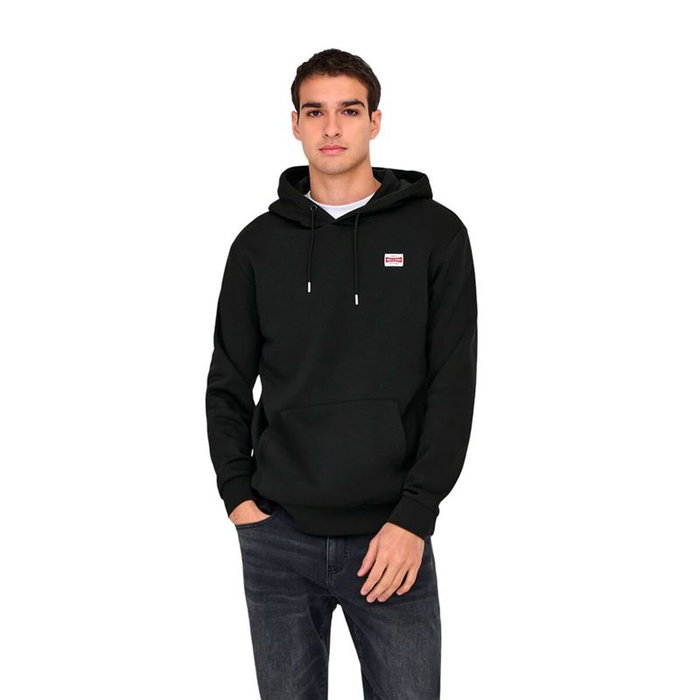 Sudadera con Capucha Hombre Only & Sons Onsdawson Reg Hoodie Vd Negro