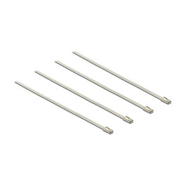DeLOCK Abrazaderas de Cable de Acero Inoxidable, 20 Unidades, 200 mm x 4.6 mm, Referencia 18631