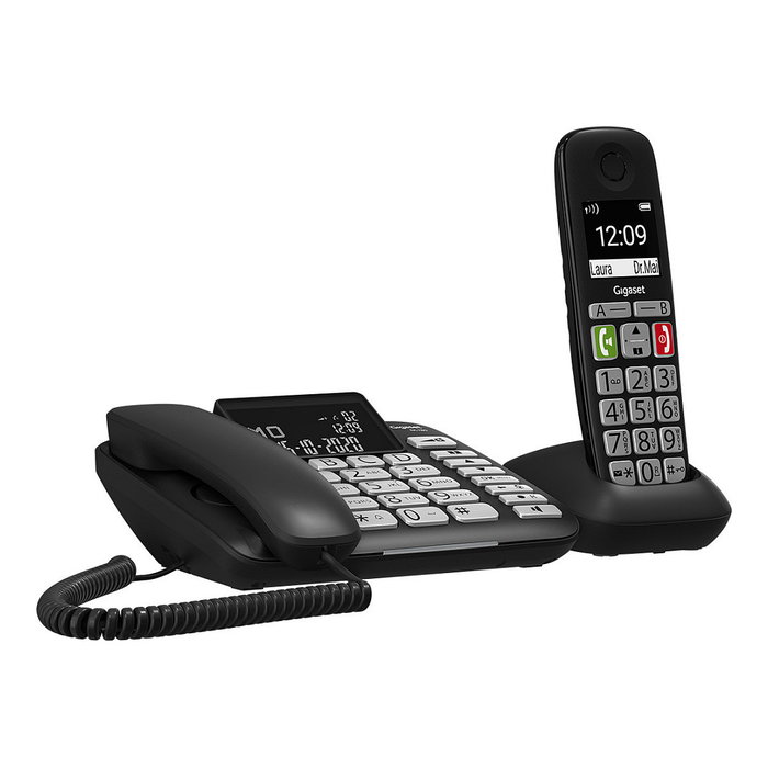 Gigaset DL780 Plus Teléfono Inalámbrico DECT/Analógico con Altavoz y 99 Entradas, Negro Gigaset DL780 Plus Teléfono Inalámbrico DECT/Analógico con Altavoz y 99 Entradas, Negro