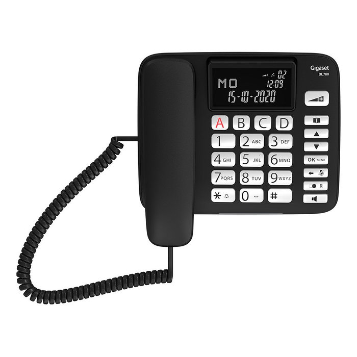 Gigaset DL780 Plus Teléfono Inalámbrico DECT/Analógico con Altavoz y 99 Entradas, Negro Gigaset DL780 Plus Teléfono Inalámbrico DECT/Analógico con Altavoz y 99 Entradas, Negro