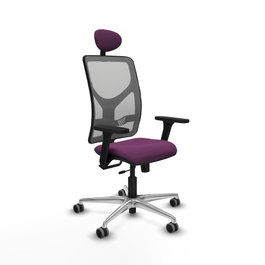 PIQUERAS Y CRESPO Silla de oficina Motilla Morada y Gris