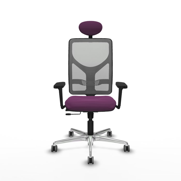 PIQUERAS Y CRESPO Silla de oficina Motilla Morada y Gris