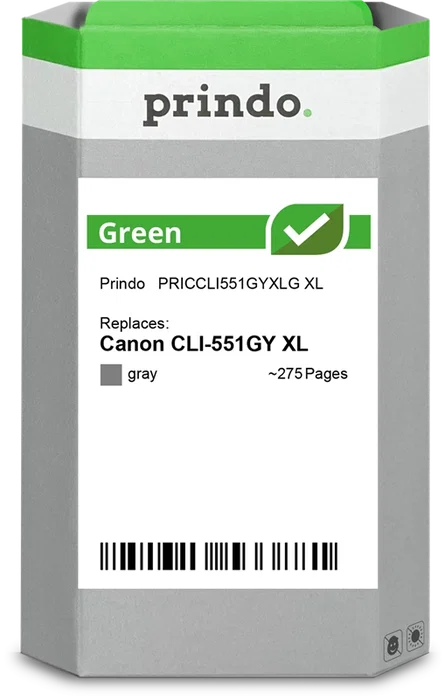 Prindo Cartucho de tinta Gris Green XL PRICCLI551GYXLG Prindo Cartucho de tinta Gris Green XL PRICCLI551GYXLG