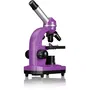 Bresser Microscopio SEL 40x-1600x Kit Experimentos Junior para Estudiantes, Violeta BRE4007922053547