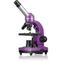 Bresser Microscopio SEL 40x-1600x Kit Experimentos Junior para Estudiantes, Violeta BRE4007922053547