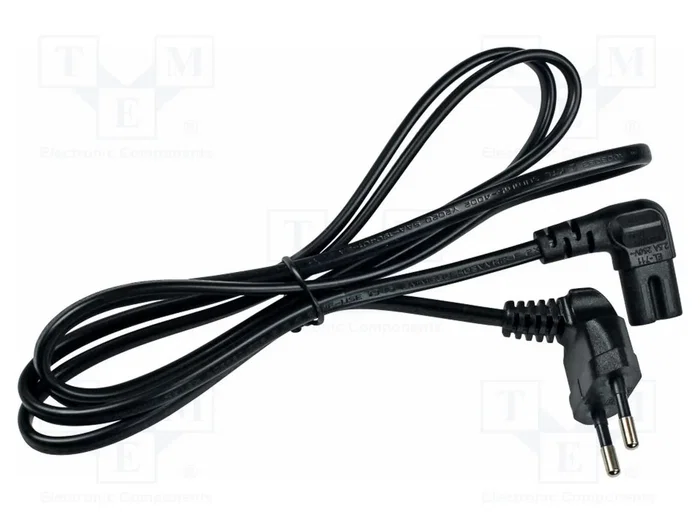 AS SCHWABE Cable de alimentación H03VVH2-F 2x0,75mm2 negro 3m AS SCHWABE Cable de alimentación H03VVH2-F 2x0,75mm2 negro 3m