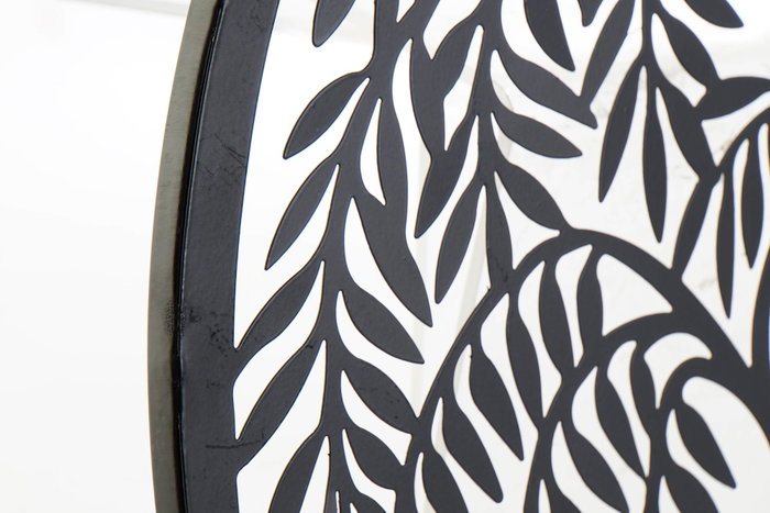 DKD Home Decor Decoración de Pared de Metal Árbol Negro (Set de 2)