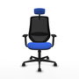PIQUERAS Y CRESPO Silla de oficina Mardos con mecanismo Sincro, Azul y Negro