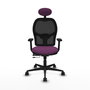 PIQUERAS Y CRESPO Silla de oficina Jorquera con mecanismo Sincro/Traslack, Morado y Negro
