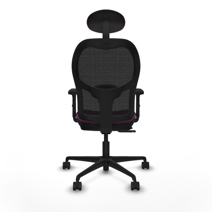 PIQUERAS Y CRESPO Silla de oficina Jorquera con mecanismo Sincro/Traslack, Morado y Negro