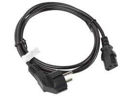 Lanberg Cable de Alimentación Schuko CEE 7/7 a IEC 320 C13, 1.8m