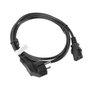 Lanberg CA-C13C-10CC-0018-BK Cable de alimentación Schuko a IEC320 C13, 1,8 m, Negro