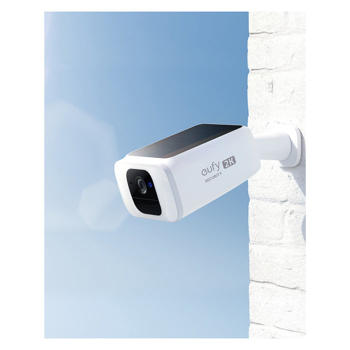 Anker Eufy Spotlight Cam Solar - Cámara de Seguridad Exterior 2K con Panel Solar