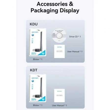 Vention KDUB0 Adaptador WiFi USB AC650Mbps Dual Band con Antena 6dBi Negro