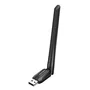 Vention KDUB0 - Adaptador Wi-Fi USB con Antena Externa, WLAN 433 Mbps (2.4/5 GHz), Negro, Incluye Drivers para Windows
