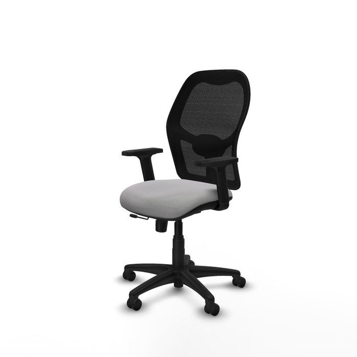 PIQUERAS Y CRESPO Silla de oficina Alocén traslack malla negra Bali gris claro PIQUERAS Y CRESPO Silla de oficina Alocén traslack malla negra Bali gris claro