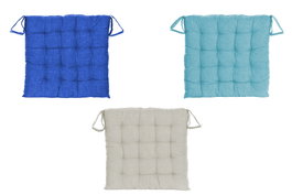 DKD Home Decor Cojin Mediterraneo Greige Azul Marino 38 x 4 x 39 cm (12 Unidades)