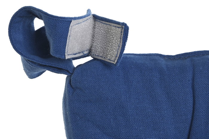 DKD Home Decor Cojin Mediterraneo Greige Azul Marino 38 x 4 x 39 cm (12 Unidades)