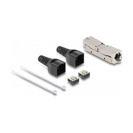 DeLOCK Acoplador RJ45 LSA a LSA Cat.6A con protección contra tirones