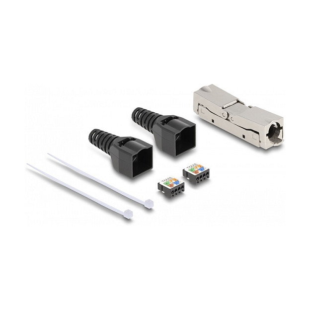 DeLOCK Acoplador RJ45 LSA a LSA Cat.6A con protección contra tirones DeLOCK Acoplador RJ45 LSA a LSA Cat.6A con protección contra tirones