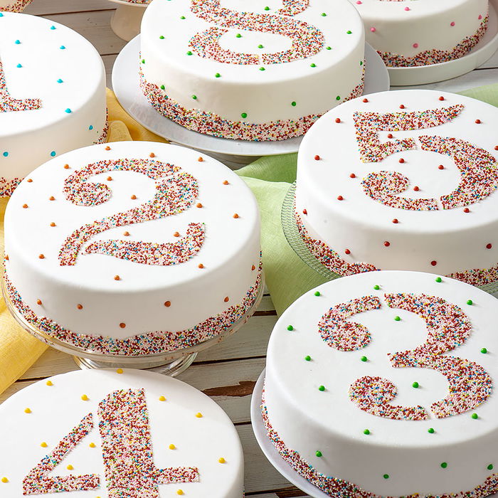 Algon Plantilla Tarta Cumpleaños N-2 Grande 25 cm (36 Unidades)