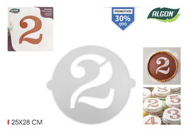 Algon Plantilla Tarta Cumpleaños N-2 Grande 25 cm (36 Unidades)