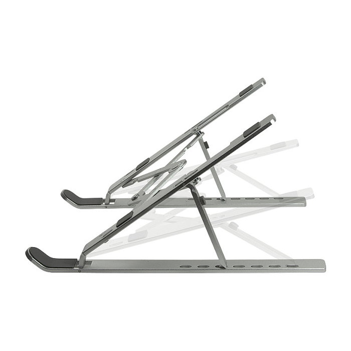 LogiLink Soporte para notebook plegable de aluminio plateado