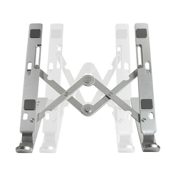 LogiLink Soporte para notebook plegable de aluminio plateado