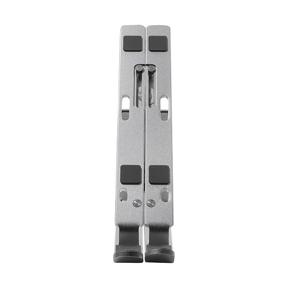 LogiLink Soporte para notebook plegable de aluminio plateado