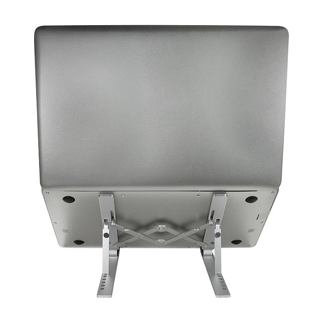LogiLink Soporte para notebook plegable de aluminio plateado