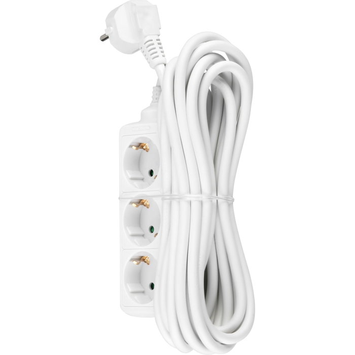 Rev Regleta de enchufes 3-fold Standard 5m blanco Rev Regleta de enchufes 3-fold Standard 5m blanco