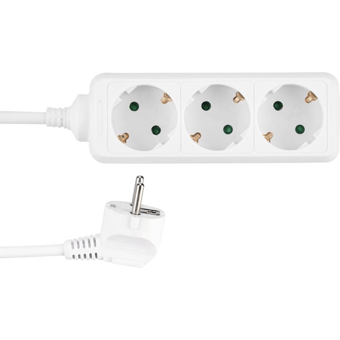 Rev Regleta de enchufes 3-fold Standard 5m blanco Rev Regleta de enchufes 3-fold Standard 5m blanco