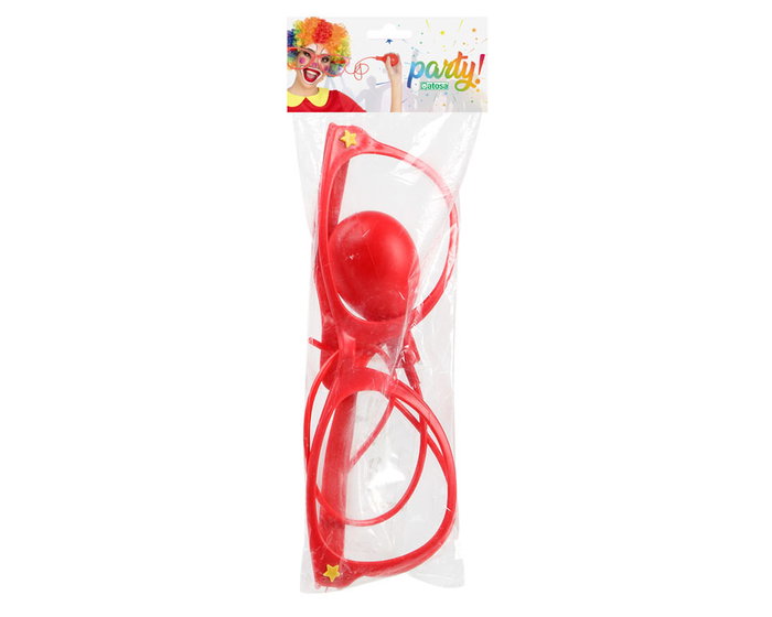 Gafas Gigante Broma Lanza Agua Circo Rojo Accesorio para Payaso o Clown Bromista