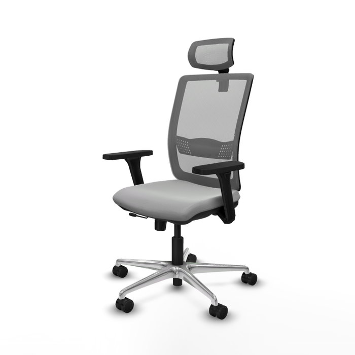 PIQUERAS Y CRESPO Silla de oficina Haches con mecanismo Sincro/Traslack, Gris