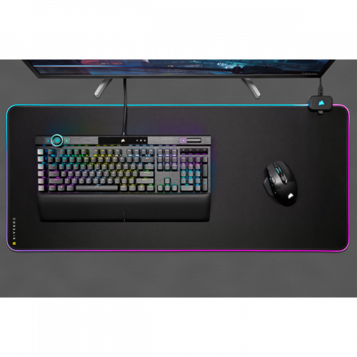 Corsair CH-9417070-WW Alfombrilla de ratón para juegos MM700 RGB, Negro, Caucho, 930mm x 400mm, Base Antideslizante, Retroiluminación LED Corsair CH-9417070-WW Alfombrilla de ratón para juegos MM700 RGB, Negro, Caucho, 930mm x 400mm, Base Antideslizante, Retroiluminación LED