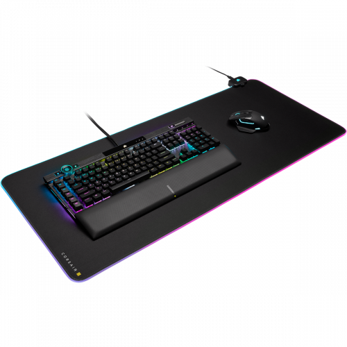 Corsair CH-9417070-WW Alfombrilla de ratón para juegos MM700 RGB, Negro, Caucho, 930mm x 400mm, Base Antideslizante, Retroiluminación LED Corsair CH-9417070-WW Alfombrilla de ratón para juegos MM700 RGB, Negro, Caucho, 930mm x 400mm, Base Antideslizante, Retroiluminación LED