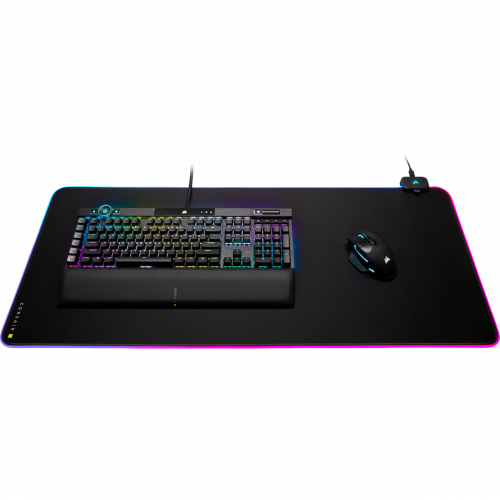 Corsair CH-9417070-WW Alfombrilla de ratón para juegos MM700 RGB, Negro, Caucho, 930mm x 400mm, Base Antideslizante, Retroiluminación LED Corsair CH-9417070-WW Alfombrilla de ratón para juegos MM700 RGB, Negro, Caucho, 930mm x 400mm, Base Antideslizante, Retroiluminación LED