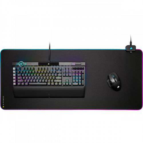 Corsair CH-9417070-WW Alfombrilla de ratón para juegos MM700 RGB, Negro, Caucho, 930mm x 400mm, Base Antideslizante, Retroiluminación LED Corsair CH-9417070-WW Alfombrilla de ratón para juegos MM700 RGB, Negro, Caucho, 930mm x 400mm, Base Antideslizante, Retroiluminación LED