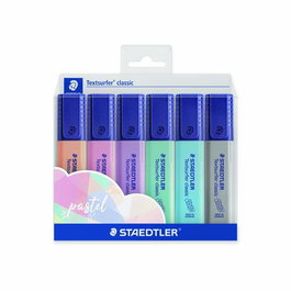 Marcador Fluor Staedtler 364 Textsurfer Classic Pastel&Vintage Colores Pastel Estuche De 6