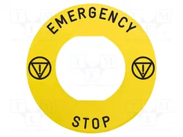 SCHNEIDER ELECTRIC Etiqueta Harmony XB4 EMERGENCY STOP Amarillo