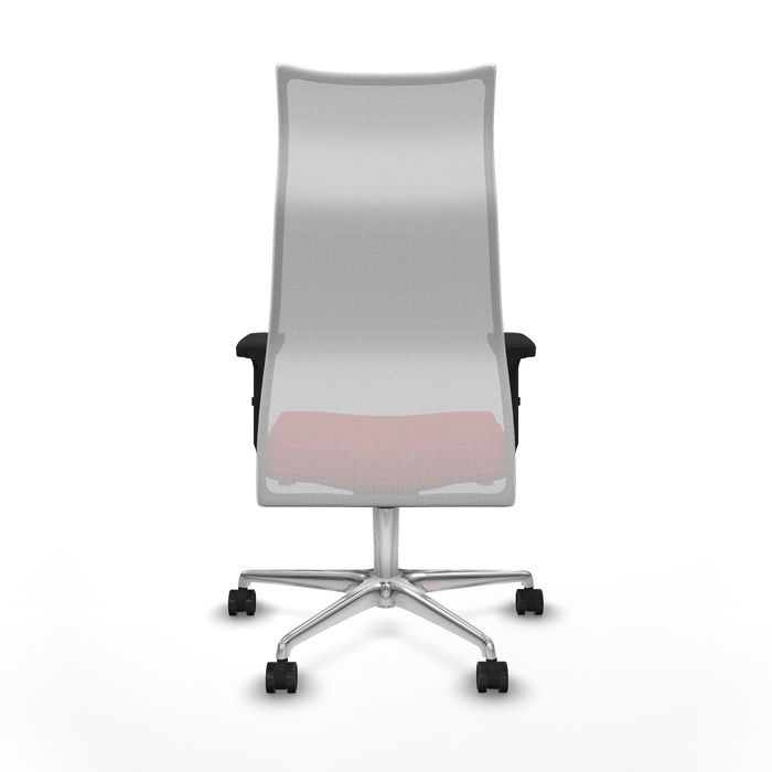 Sillón Albacete con mecanismo Sincro tapizada con Similpiel color Rojo y malla color Blanco. Equipado con Base aluminio, Brazos 2D y Ruedas 65mm nailon Sillón Albacete con mecanismo Sincro tapizada con Similpiel color Rojo y malla color Blanco. Equipado con Base aluminio, Brazos 2D y Ruedas 65mm nailon