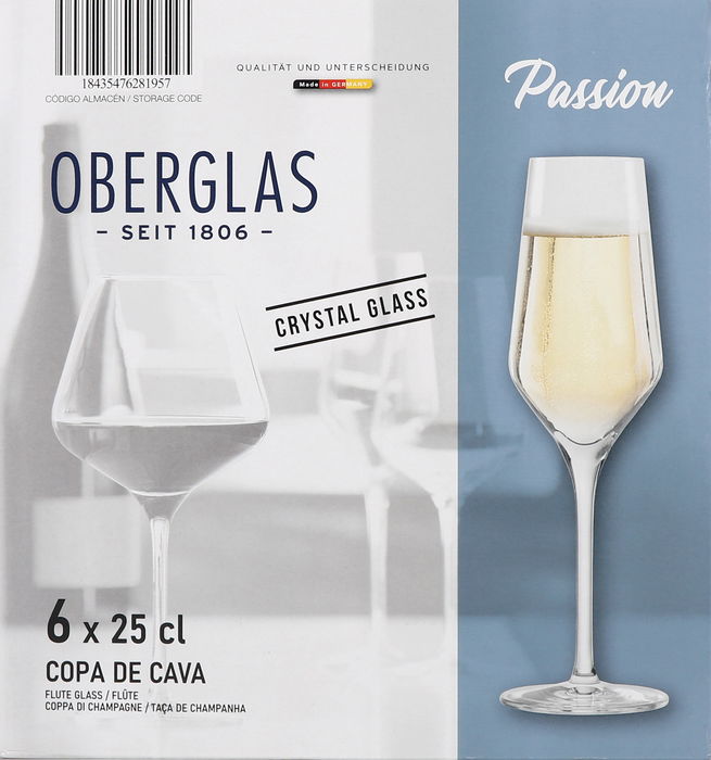 Inde Set 6 Copas Champagne Passion 25Cl 23cm