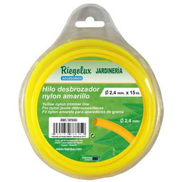 Riegolux RGX Hilo de Desbrozadora Nylon Red 2,4mm x 15m Amarillo