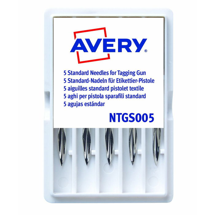 Avery Aguja de Repuesto Estándar para Pistola de Navetes TGS005, Caja de 5 Unidades Avery Aguja de Repuesto Estándar para Pistola de Navetes TGS005, Caja de 5 Unidades