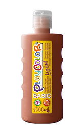 Tempera Playcolor Liqüid Liquida 1000 Ml (Botella) Marron (Set de 6)